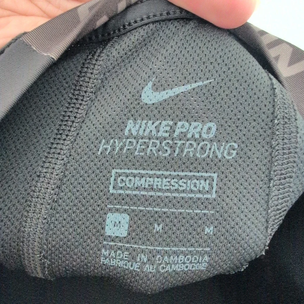 Nike Pro Hyperstrong Mens Padded Football Compression Shirt Black 838431-010 M